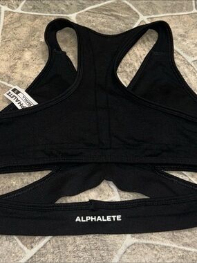 Alphalete Black Cutout Racerback Sports Bra